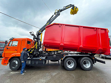 Ломовоз (металловоз) с ГМУ VM10L74M на шасси КАМАЗ 65115 кузов half-pipe ТИТАН (ТоргКомс) (ЕВРО 5) новый