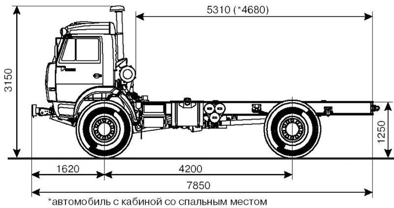 Камаз 4326 чертеж